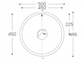 Rounded 9310 -  Lavoar baie sau bucatarie compozit Corian submontat