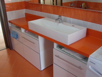 Blat baie din material compozit pentru lavoar din portelan Kerrock