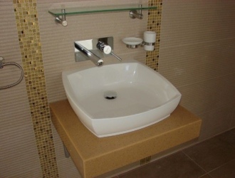 Blat baie din material compozit pentru lavoar din portelan Kerrock