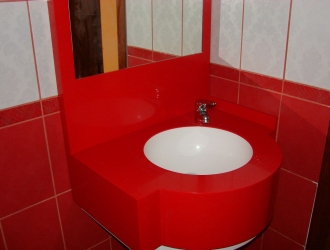 Blat baie din material compozit cu lavoar submontat Kerrock