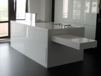 Insula de bucatarie din material compozit Technistone