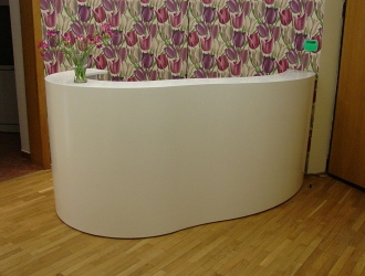 receptie obtinuta prin termoformare din material compozit Kerrock