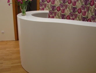 receptie obtinuta prin termoformare din material compozit Kerrock